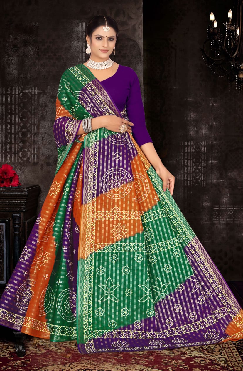 Veer Zaara 1 Ethnic Wear Bandhani Printed Wholesale Designer Sarees
